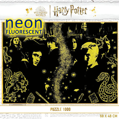 Pusle "Harry Potter - Griffindor vs Slytherin, Neon" 1000 tk-w008 WHSX Jigsaw Puzzles-Brain Games OÜ