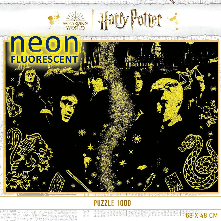 Pusle "Harry Potter - Griffindor vs Slytherin, Neon" 1000 tk-w008 WHSX Jigsaw Puzzles-Brain Games OÜ