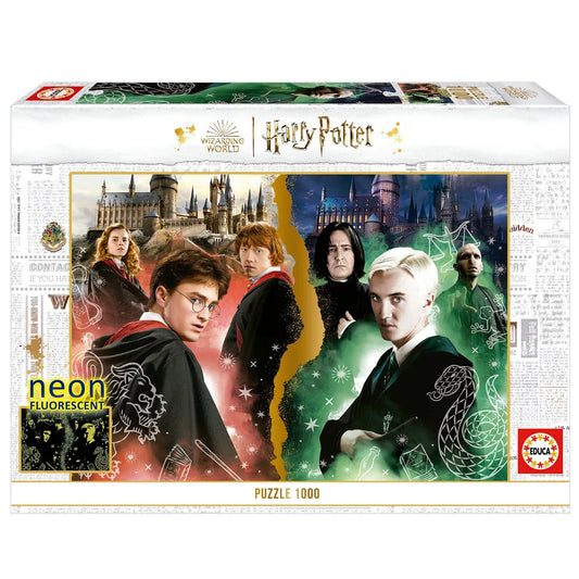 Pusle "Harry Potter - Griffindor vs Slytherin, Neon" 1000 tk-w008 WHSX Jigsaw Puzzles-Brain Games OÜ
