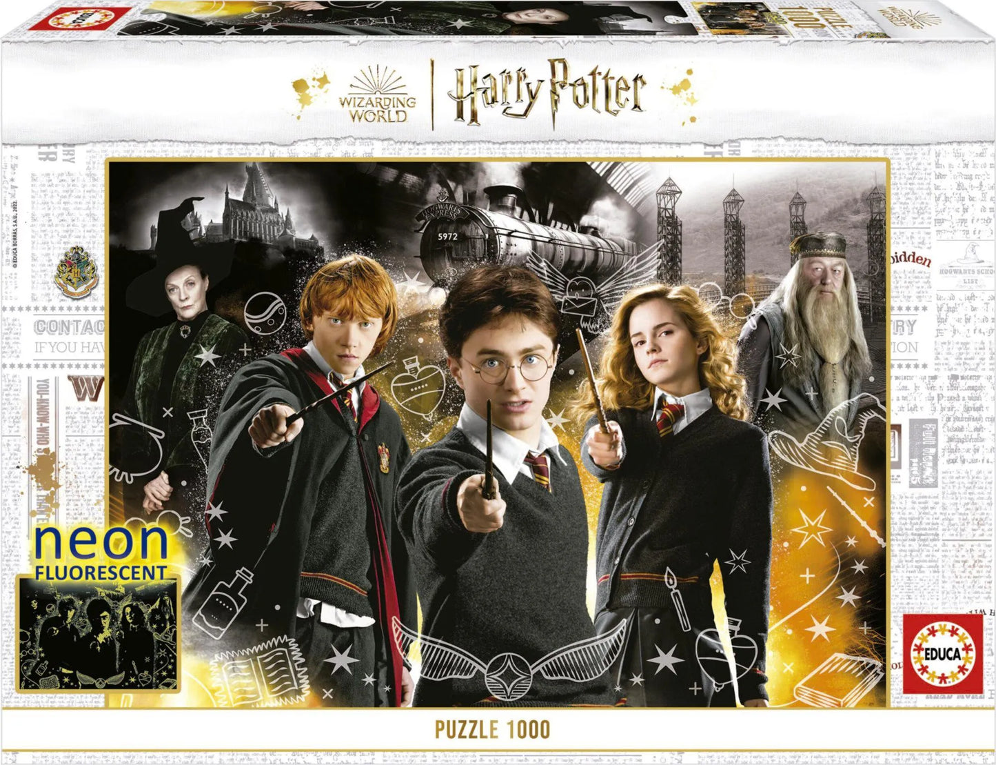 Pusle "Harry Potter, neon" 1000 tk-w008 WHSX Jigsaw Puzzles-Brain Games OÜ