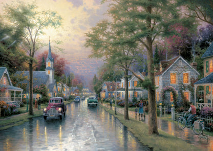 Pusle "Hometown Morning" 1000 tk-w008 WHSX Jigsaw Puzzles-Brain Games OÜ