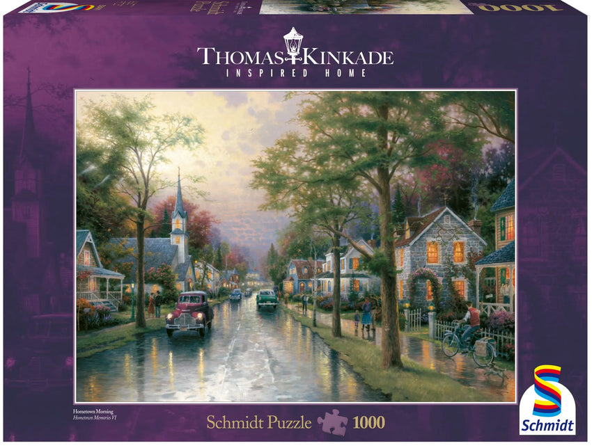 Pusle "Hometown Morning" 1000 tk-w008 WHSX Jigsaw Puzzles-Brain Games OÜ