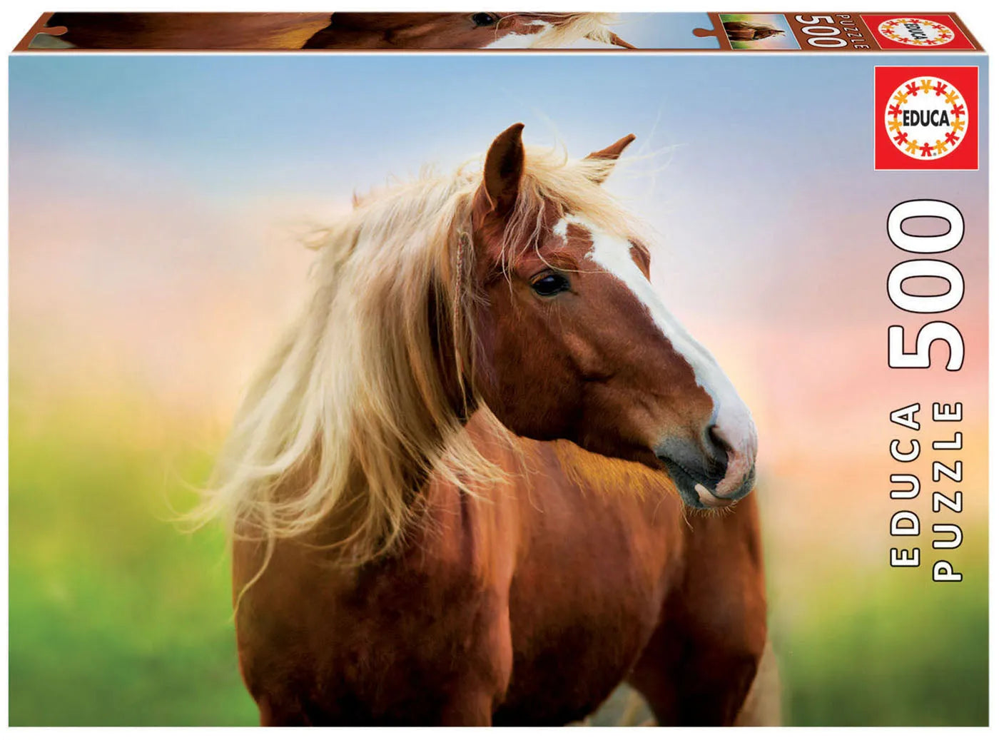 Pusle "Horse at Sunrise" 500 tk-w008 WHSX Jigsaw Puzzles-Brain Games OÜ