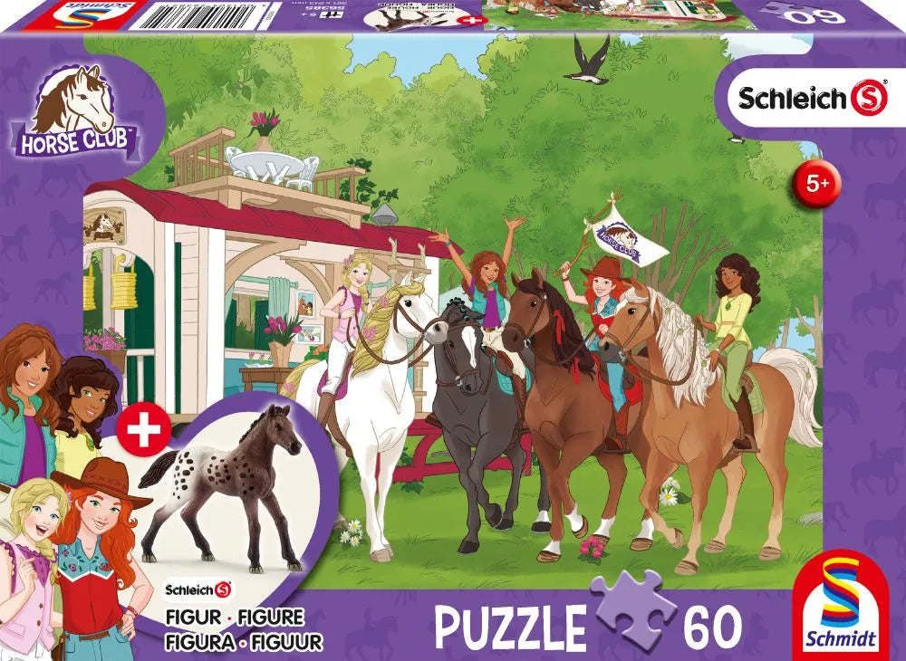 Pusle "Horse Club, Club meeting in front of the caravan" 60 tk-w008 WHSX Jigsaw Puzzles-Brain Games OÜ