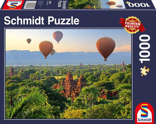 Pusle "Hot air balloons, Mandalay, Myanmar" 1000 tk-w008 WHSX Jigsaw Puzzles-Brain Games OÜ