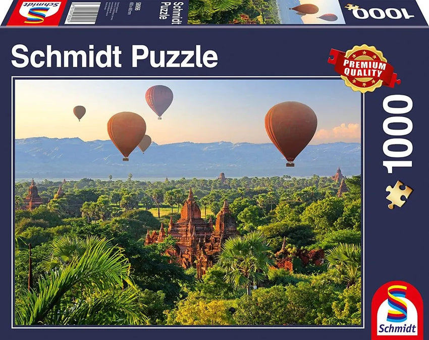 Pusle "Hot air balloons, Mandalay, Myanmar" 1000 tk-w008 WHSX Jigsaw Puzzles-Brain Games OÜ