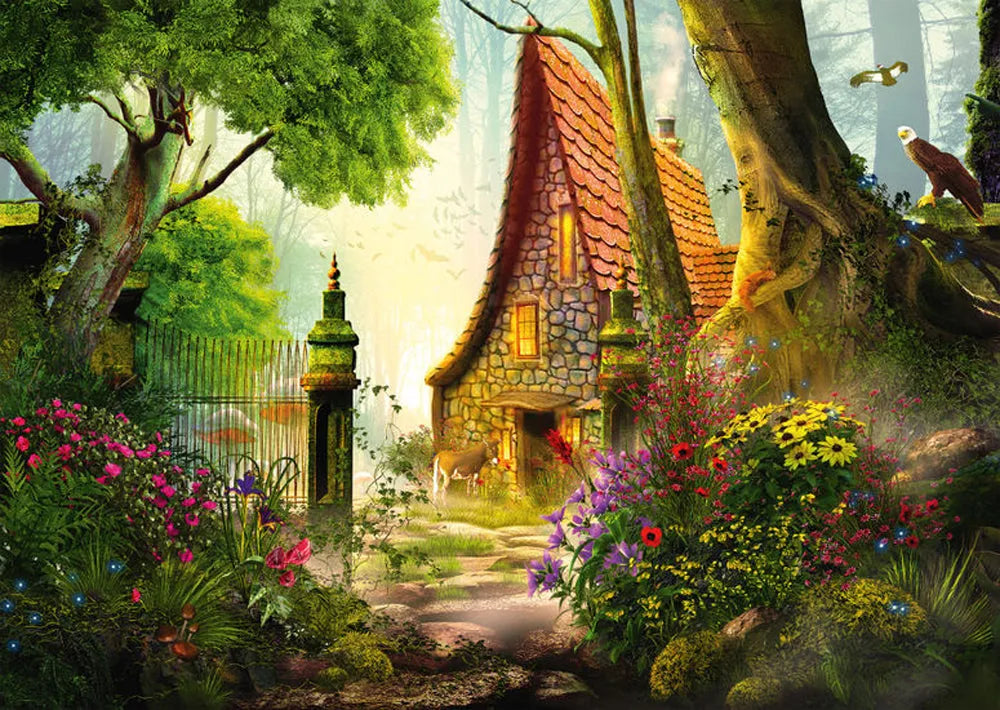 Pusle "House in the glade" 1000 tk-w008 WHSX Jigsaw Puzzles-Brain Games OÜ