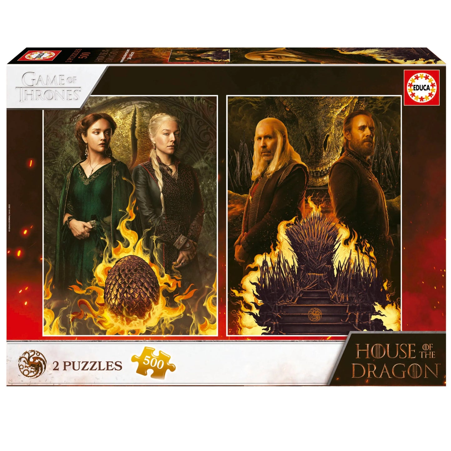 Pusle "House of the Dragon" 2x500 tk-w008 WHSX Jigsaw Puzzles-Brain Games OÜ