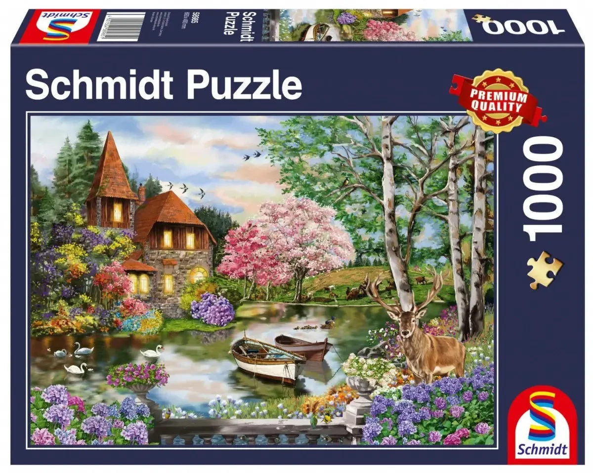 Pusle "House on the lake" 1000 tk-w008 WHSX Jigsaw Puzzles-Brain Games OÜ