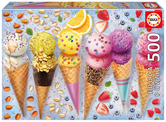 Pusle "Ice Creams" 500 tk-w008 WHSX Jigsaw Puzzles-Brain Games OÜ