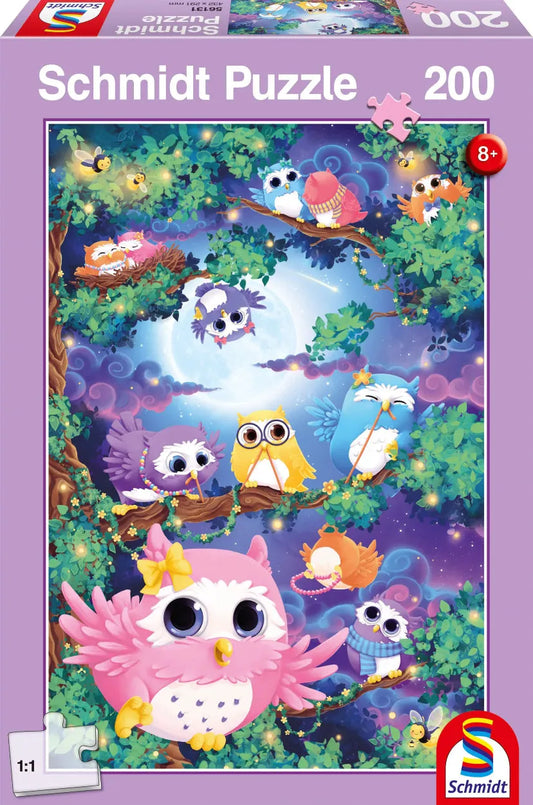 Pusle "In Owl Wood" 200 tk-w008 WHSX Jigsaw Puzzles-Brain Games OÜ