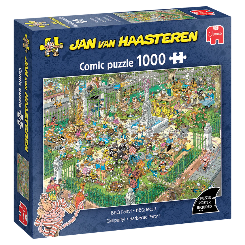 Pusle "Jan van Haasteren - BBQ Party!" 1000 tk-108 Jigsaw Puzzles-Brain Games OÜ