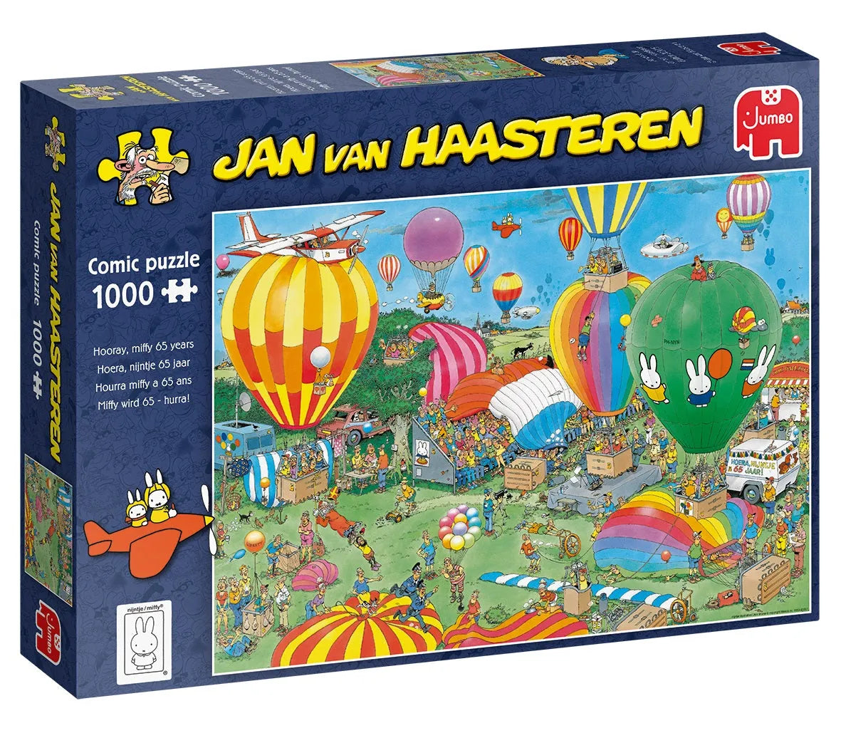 Pusle "Jan van Haasteren - Hooray, Miffy 65 years" 1000 tk-108 Jigsaw Puzzles-Brain Games OÜ