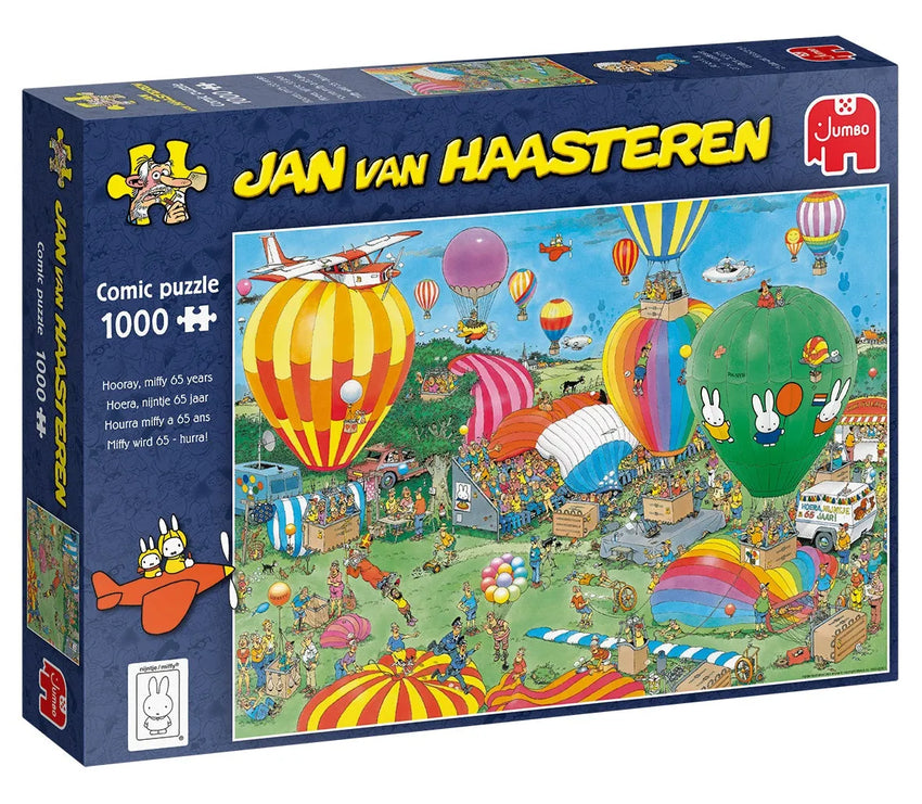 Pusle "Jan van Haasteren - Hooray, Miffy 65 years" 1000 tk-108 Jigsaw Puzzles-Brain Games OÜ