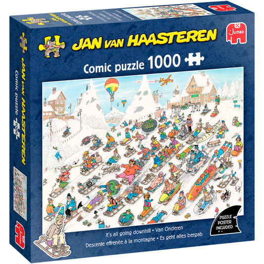 Pusle "Jan van Haasteren - It's all going downhill" 1000 tk-108 Jigsaw Puzzles-Brain Games OÜ