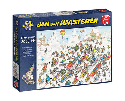 Pusle "Jan van Haasteren - It's all going downhill" 2000 tk-108 Jigsaw Puzzles-Brain Games OÜ