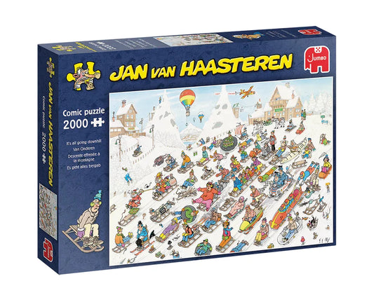 Pusle "Jan van Haasteren - It's all going downhill" 2000 tk-108 Jigsaw Puzzles-Brain Games OÜ
