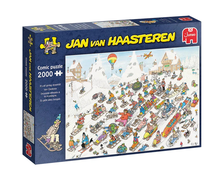 Pusle "Jan van Haasteren - It's all going downhill" 2000 tk-108 Jigsaw Puzzles-Brain Games OÜ