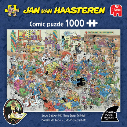 Pusle "Jan van Haasteren - Ludo Battle" 1000 tk-108 Jigsaw Puzzles-Brain Games OÜ