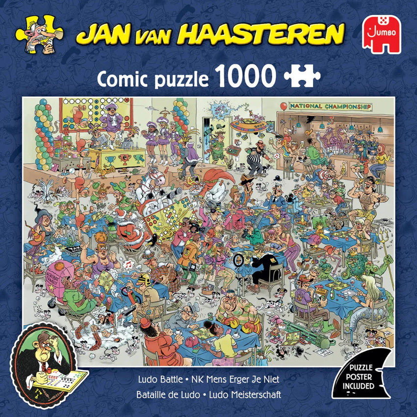 Pusle "Jan van Haasteren - Ludo Battle" 1000 tk-108 Jigsaw Puzzles-Brain Games OÜ