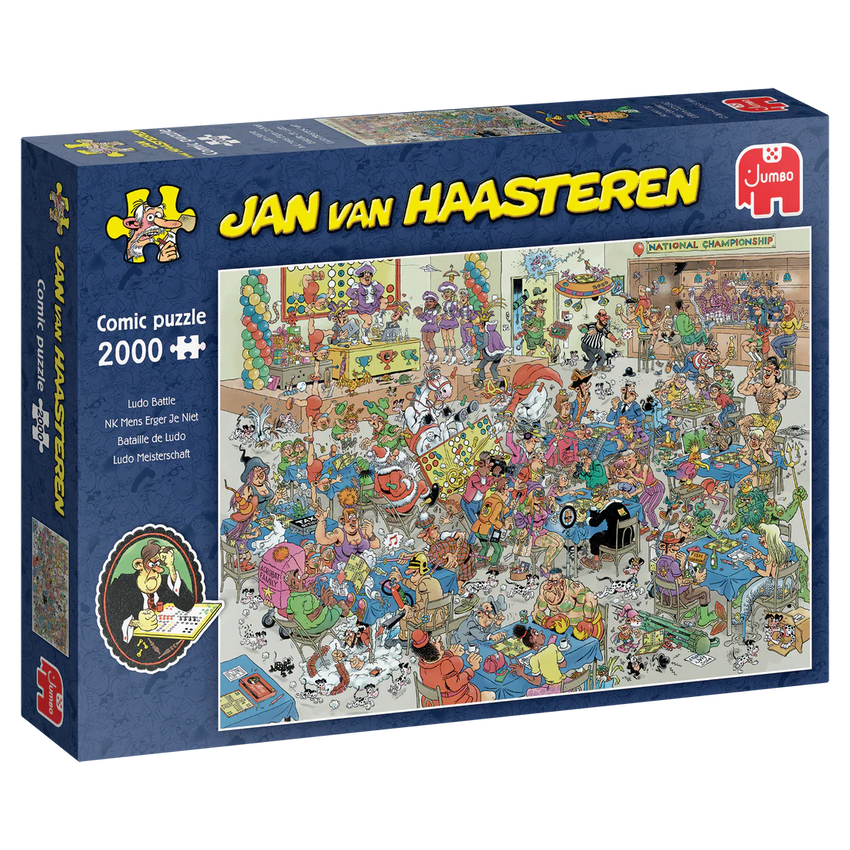 Pusle "Jan van Haasteren - Ludo Battle" 2000 tk-108 Jigsaw Puzzles-Brain Games OÜ