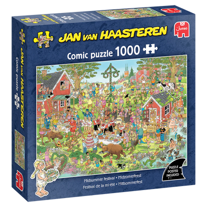 Pusle "Jan van Haasteren - Midsummer festival" 1000 tk-108 Jigsaw Puzzles-Brain Games OÜ