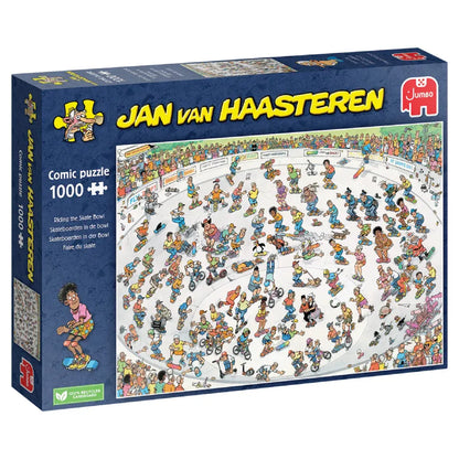 Pusle "Jan van Haasteren - Riding the Skate Bowl" 1000 tk-108 Jigsaw Puzzles-Brain Games OÜ
