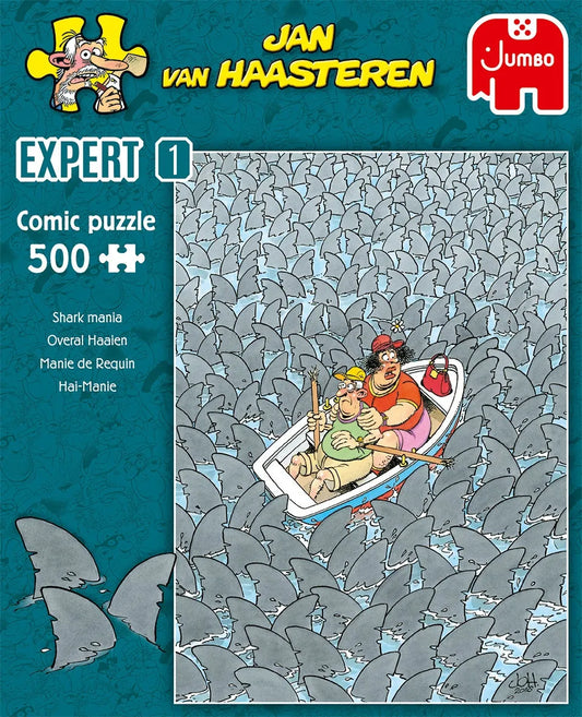 Pusle "Jan van Haasteren - Shark mania" 500 tk-108 Jigsaw Puzzles-Brain Games OÜ