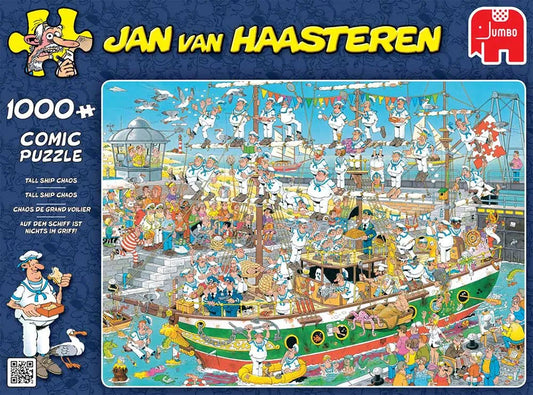 Pusle "Jan van Haasteren - Tall Ship Chaos" 1000 tk-108 Jigsaw Puzzles-Brain Games OÜ