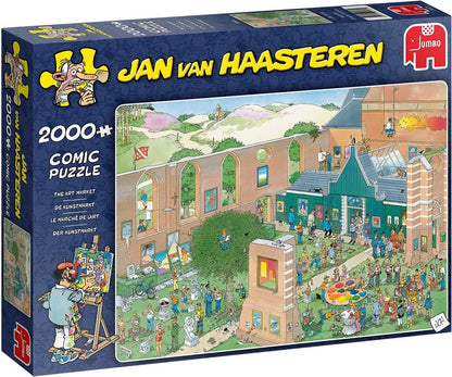 Pusle "Jan van Haasteren - The Art Market" 2000 tk-108 Jigsaw Puzzles-Brain Games OÜ