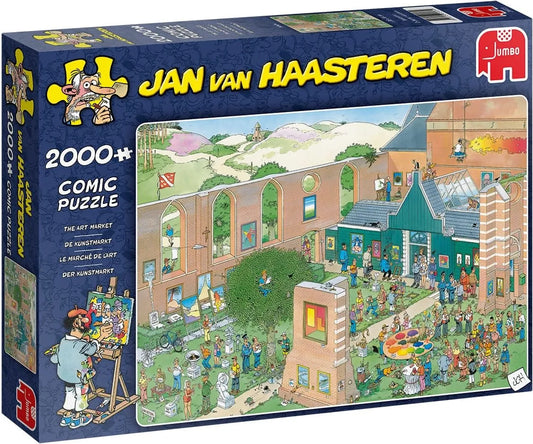 Pusle "Jan van Haasteren - The Art Market" 2000 tk-108 Jigsaw Puzzles-Brain Games OÜ