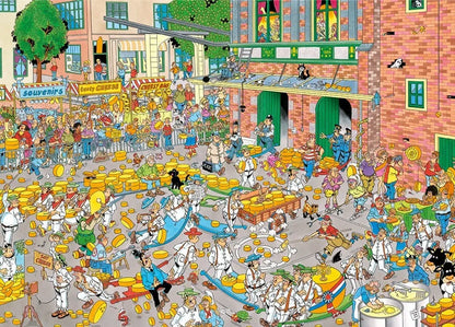 Pusle "Jan van Haasteren - The Cheese Market & Sailboat Race" 2 x 1000 tk-108 Jigsaw Puzzles-Brain Games OÜ