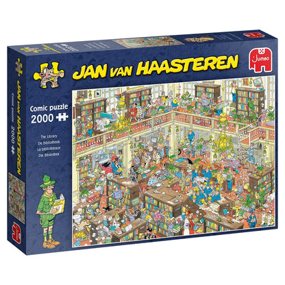 Pusle "Jan van Haasteren - The Library" 2000 tk-108 Jigsaw Puzzles-Brain Games OÜ