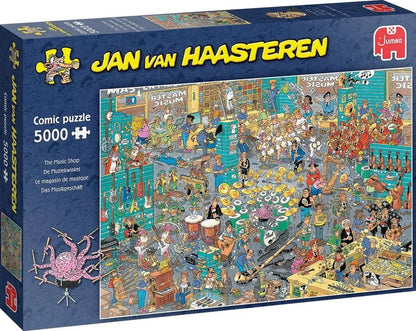 Pusle "Jan van Haasteren - The Music Shop" 5000 tk-108 Jigsaw Puzzles-Brain Games OÜ