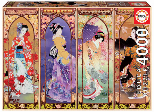 Pusle "Japanese Collage" 4000 tk-w008 WHSX Jigsaw Puzzles-Brain Games OÜ