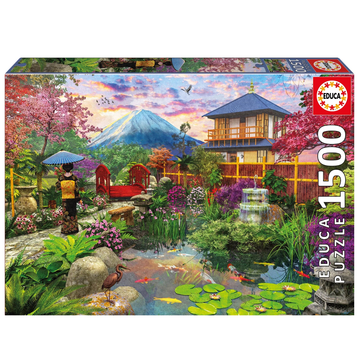 Pusle "Japanese Garden" 1500 tk-w008 WHSX Jigsaw Puzzles-Brain Games OÜ