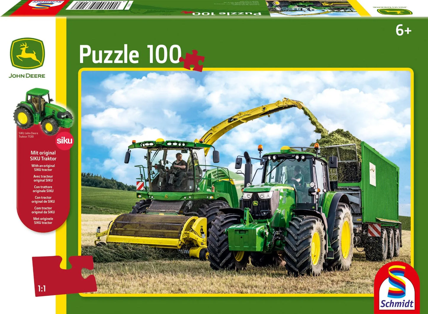 Pusle "John Deere 6195M and 8500i" 100 tk-w008 WHSX Jigsaw Puzzles-Brain Games OÜ