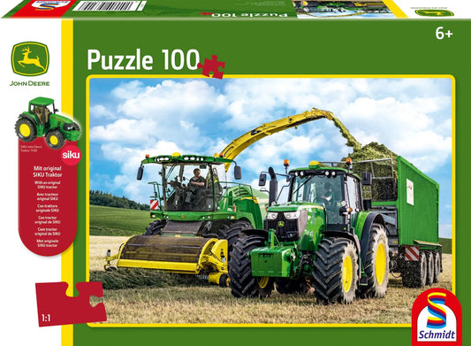 Pusle "John Deere 6195M and 8500i" 100 tk-w008 WHSX Jigsaw Puzzles-Brain Games OÜ