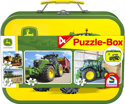 Pusle "John Deere, Puzzle Box" 2x60 tk, 2x100 tk-w008 WHSX Jigsaw Puzzles-Brain Games OÜ