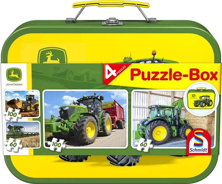 Pusle "John Deere, Puzzle Box" 2x60 tk, 2x100 tk-w008 WHSX Jigsaw Puzzles-Brain Games OÜ