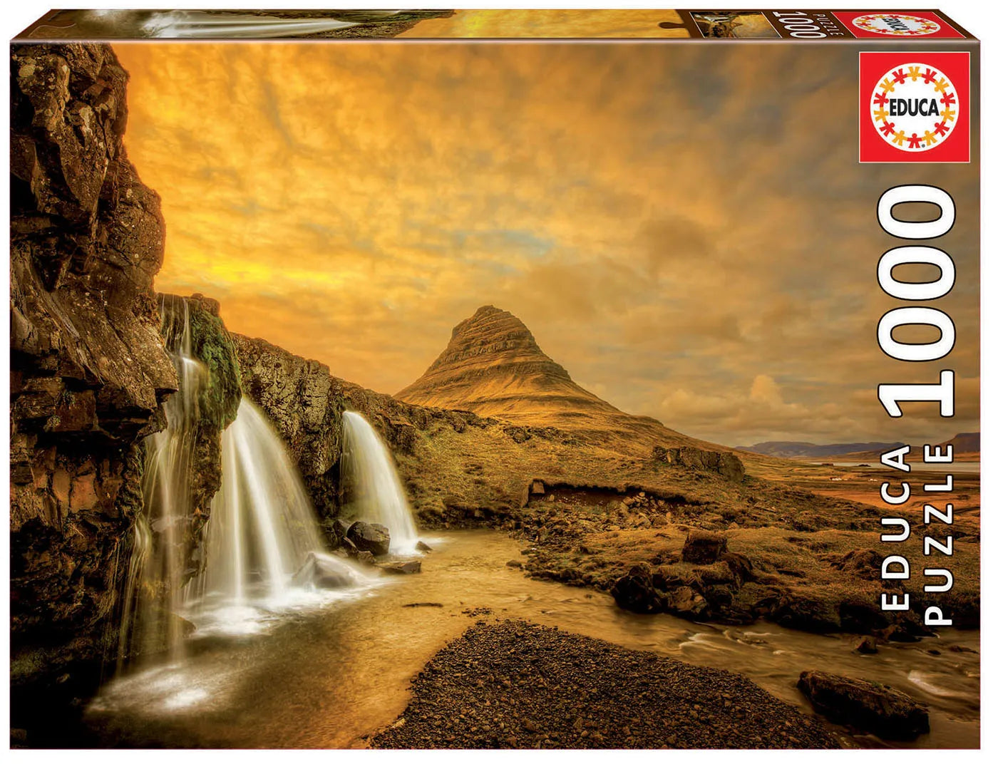 Pusle "Kirkjufellsfoss Waterfall, Iceland" 1000 tk-w008 WHSX Jigsaw Puzzles-Brain Games OÜ