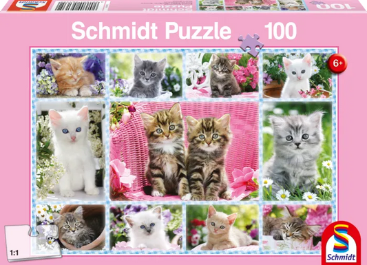 Pusle "Kittens" 100 tk-w008 WHSX Jigsaw Puzzles-Brain Games OÜ