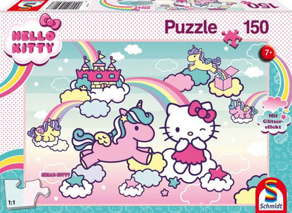 Pusle "Kitty's unicorn" 150 tk-w008 WHSX Jigsaw Puzzles-Brain Games OÜ