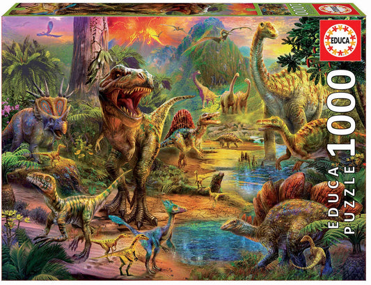 Pusle "Land of dinosaurs" 1000 tk-w008 WHSX Jigsaw Puzzles-Brain Games OÜ