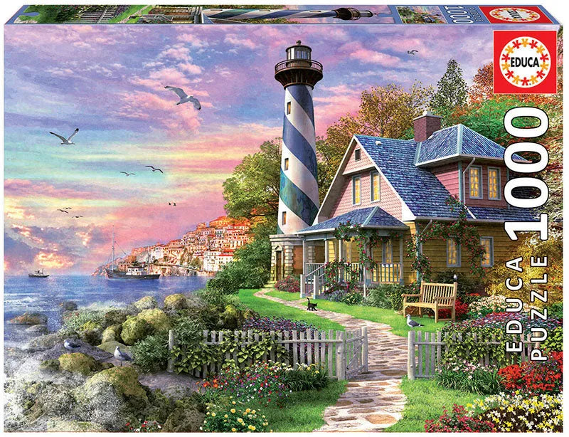 Pusle "Lighthouse at Rock Bay" 1000 tk-w008 WHSX Jigsaw Puzzles-Brain Games OÜ