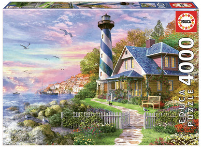 Pusle "Lighthouse at Rock Bay" 4000 tk-w008 WHSX Jigsaw Puzzles-Brain Games OÜ