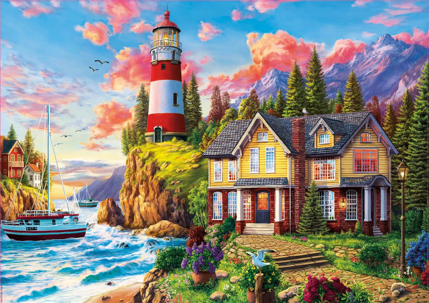 Pusle "Lighthouse near the Ocean" 3000 tk-w008 WHSX Jigsaw Puzzles-Brain Games OÜ