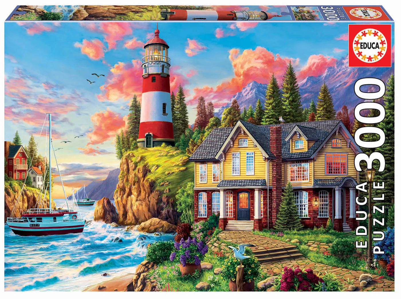 Pusle "Lighthouse near the Ocean" 3000 tk-w008 WHSX Jigsaw Puzzles-Brain Games OÜ