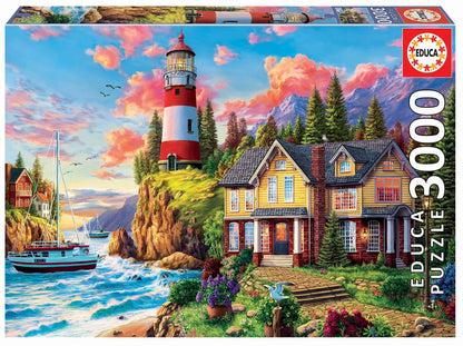 Pusle "Lighthouse near the Ocean" 3000 tk-w008 WHSX Jigsaw Puzzles-Brain Games OÜ
