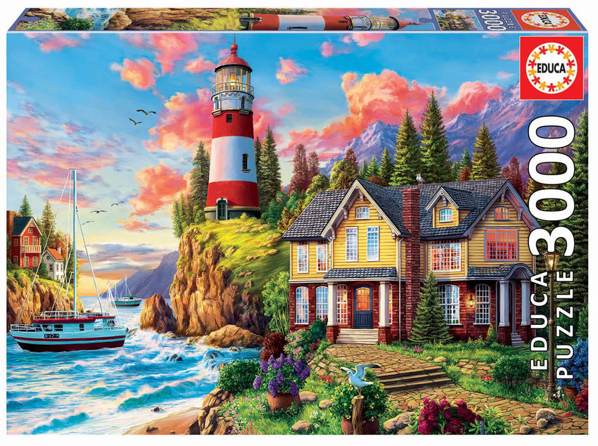 Pusle "Lighthouse near the Ocean" 3000 tk-w008 WHSX Jigsaw Puzzles-Brain Games OÜ